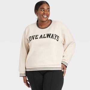 Women’s Plus Size Lounge Fleece Sweatshirt